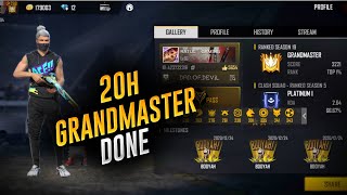 Top 1 GrandMaster in 20 Hours😎🔥Full Highlights Season 19 !! *Must watch*