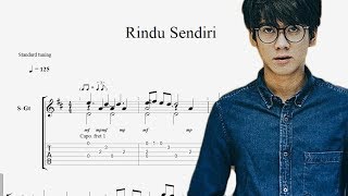 Rindu Sendiri - Iqbaal Ramadhan (Ost. Dilan 1990) | Fingerstyle TAB
