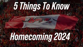 5 things to know for Homecoming 2024