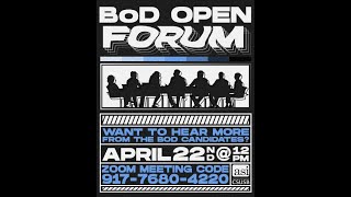 2020 ASI Elections - Board of Directors Candidate Open Forum