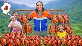 How to Make Traditional Whole Roasted Chicken at Home - Family Meal | SURVIVAL ALONE