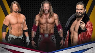 TRIPLE THIRD MATCH WWE 2K22 SETH ROLLINS VS EDGE VS AJ STYLES FULL MATCH GAMEPLAY WWE 2K22