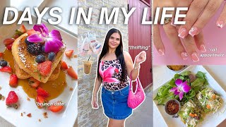 AESTHETIC DAYS IN MY LIFE 🍵 Thrifting, Brunch Date, Nail Appointment, Cafe Work Day & Early Morning