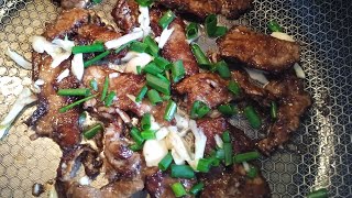 ABBY ANG PAKPAK 🦅 is live!PAN FRY MARINATED SLICE PORK MEAT EASYWAY #craving#satisfying#cooking#asmr