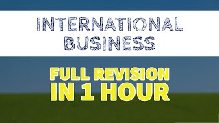 INTERNATIONAL BUSINESS || REVISION || M.COM ENTRANCE EXAM ||