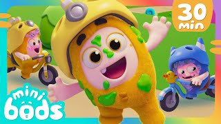 Pedal Power Race with Minibods! 🚲 | 30 Minutes of Minibods | Funny Stories | Preschool Cartoons