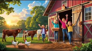 🚜🐄 Baby Farm Fun Song for Kids | Animals & Tractor Nursery Rhyme 🌾✨