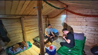 It's cozy and warm in the dugout! We are making a wooden floor in the dugout! Off grid living