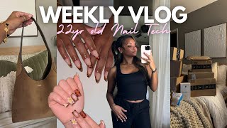WEEKLY NAIL TECH VLOG ˚ʚ♡ɞ˚: life updates, amazon nail haul, ambassador brand deal + girl talk