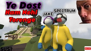 Unstoppable Duo: Chaos and Laughter in Human Fall Flat! (live)  Ft: JakeF4x  #like