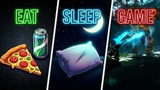 Gaming music. Eat. Sleep. Game. Repeat. The gamer lifestyle. 
