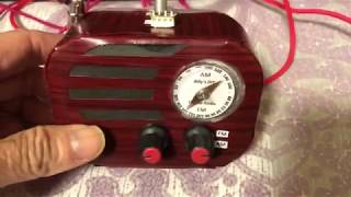 VHF Crystal Radio receives 121Mhz airport broadcast
