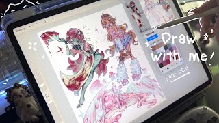 drawing my followers OCs + china mini vlog ⋆.˚🦢⋆ iPad asmr