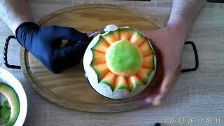 Beautiful Rockmelon Flower -für Beginners Pp Carving Art
