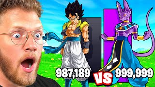 Gogeta vs All Gods Power Levels