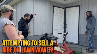 ATTEMPTING TO SELL A RIDE ON LAWNMOWER!