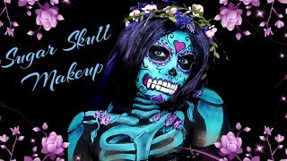 Sugar Skull Halloween Makeup || #1