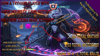 HOW A TRYHARD PLAYER WITH 44000 HOURS OF GAME RESTARTS FROM 0 WITH A NEW ZOOBA'S MAIN ACCOUNT!☝🏽😈🫴🏽💜