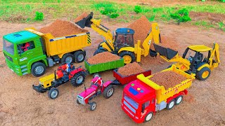 JCB 5cx fully loading muram HMT tractor trolley | Mahindra Arjun novo 605Di tractor | jcb cartoon 