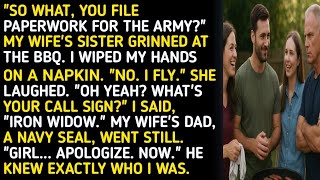 "SO WHAT, YOU FILE PAPERWORK FOR THE ARMY?" MY WIFE'S SISTER GRINNED AT THE BBQ. I WIPED MY HANDS ON