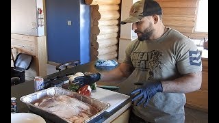 CHAD MENDES COOKS WHOLE VENISON SHOULDER ON TRAEGER | Field to Fork