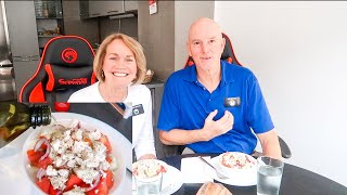 Making a Serbia Shopska Salad!