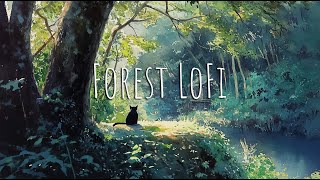 Forest Retreat with Feline Friends 🌲 Nature LOFI for Peaceful Days