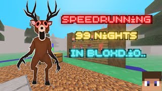 99 Nights Speedrun in Bloxd.io !! Can I survive this ??