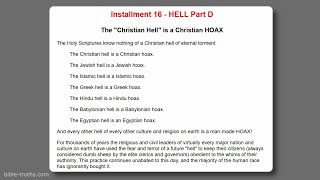 The "Christian Hell" is a Christian HOAX - L Ray Smith