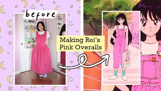 Transforming A Dress Into Rei's Pink Overalls from Sailor Moon!
