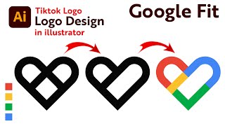 How to Create Google Fit Logo in Adobe Illustrator | Google Logo Design