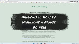 Windows 11: How To Highlight a Mouse Pointer