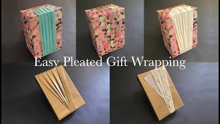 Easy Japanese pleated style gift wrapping: with the solution when your paper isn't big enough