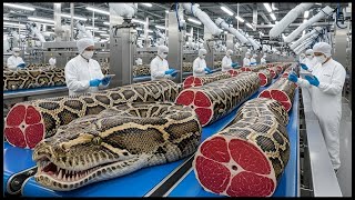 Inside a Python Skin & Meat Factory – You Won’t Believe How It’s Made!