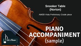 Snooker Table (Norton) - Piano Accompaniment (sample)