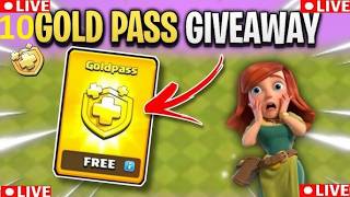 🔴 LIVE  UNLIMITED GOLDPASS GIVAWAY WITH RANDOM COMMENT PICKER JOIN FAST  - Clash of Clans Live