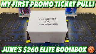 MY FIRST PROMO TICKET PULL! | The Boombox's Elite Basketball Box Break/Review (June)