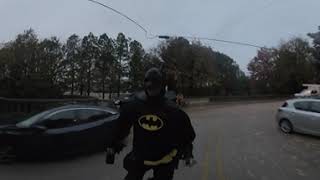 Batman Patrols the Oak City OneWheel Halloween Ride Oct 29 2022 in360