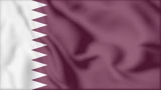 QATAR FLAG WAVING WITH ANTHEM RELAXING VIDEOS