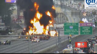 Fireball shuts down interstate for hours