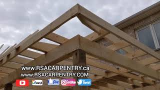 Techos en Madera amarrados a la Casa Framing construccion En Toronto Canada