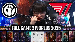 FAKER THE GOD AKALI! | T1 vs IG Game 2 WORLDS 2025 PLAY-IN