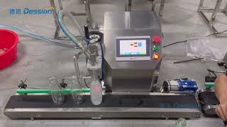 Single nozzle liquid filling and capping machine