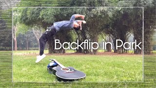 Backflip in Park - Slow Motion / Raushan Gupta Swag 🔥