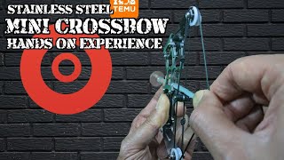 STAINLESS STEEL MINI CROSSBOW TOY at TEMU. Hands on experience. #temufinds, #temureview, #archery