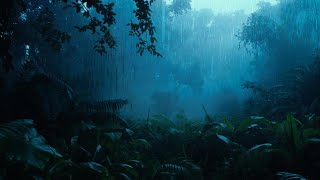 Dense Forest Rain Sounds 🌲 Fall Asleep Fast | Peaceful Night Ambience