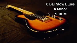8 Bar Slow Blues A Minor 71 BPM Backing Track