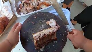 Chopping A Whole Roasted Pig