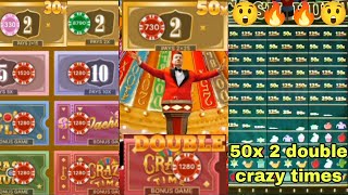 😲Crazy Time double again double | 50x number 2 | Have a lot of fun cant believe what happened today