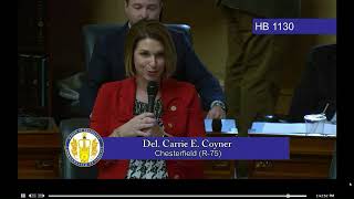HB 1130  - Floor Speeches by Delegate Cliff Hayes, Jr. and Delegate Carrie Coyner